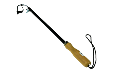 Багорик металлический телескопический с деревянной ручкой 